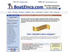 Tablet Screenshot of boatzincs.com